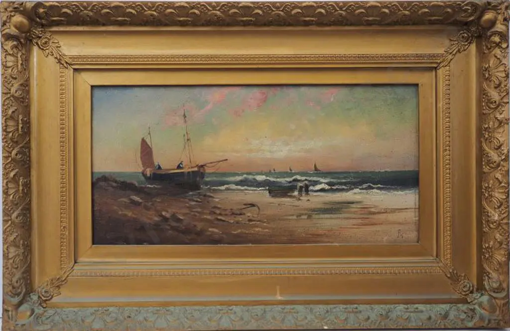 THOMPSON, J. - Fishing Boat on Shore Image 1++