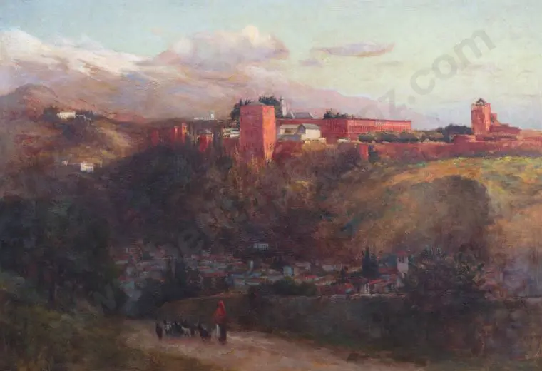WORSLEY, Charles Nathaniel (1862-1923) - Palace of the Alhambra, Spain Image 1++