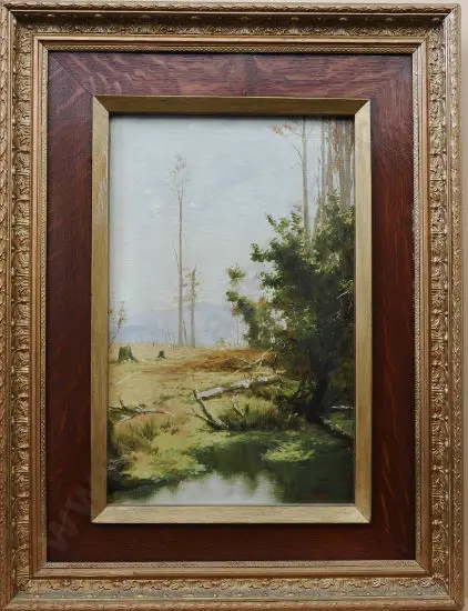 PAYTON, Edward William (1859-1944) - Forest Clearing with Pond & Hills Image 1++