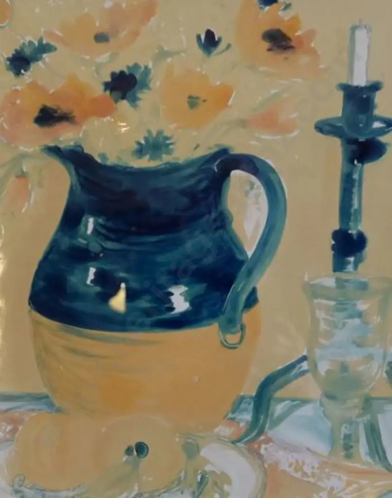 UNKNOWN artist - Still Life -Jug with Flowers Image 1++