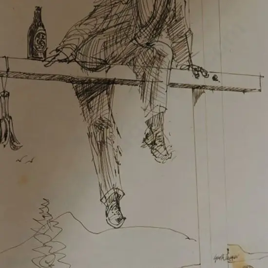 TAPPER, Garth (1927-1999) - Man on crossbars