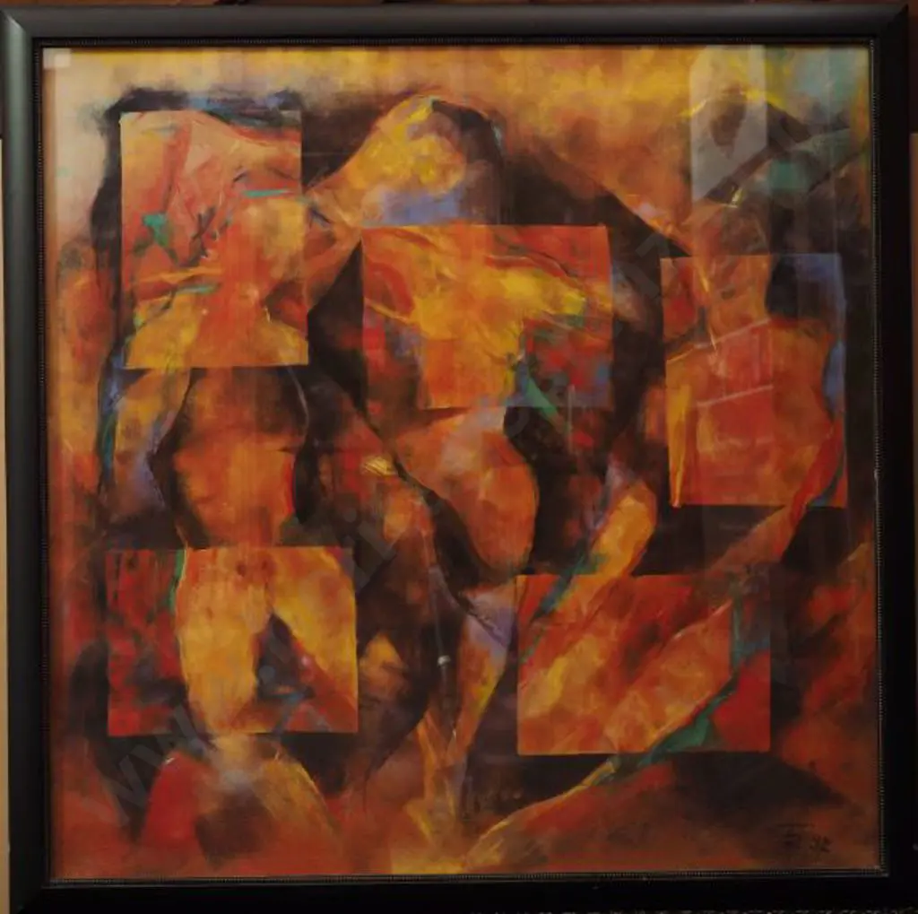 UNKNOWN - Abstract Print showing Stylised Nudes Image 1++