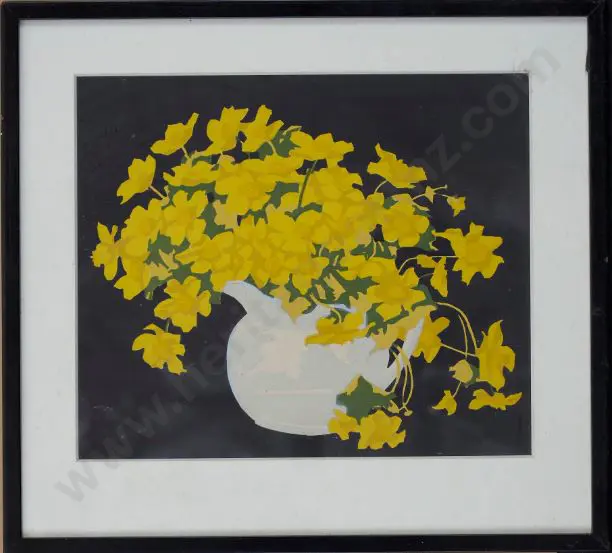 HALL-THORPE John (1874-1947) - Primroses in Jug Image 1++