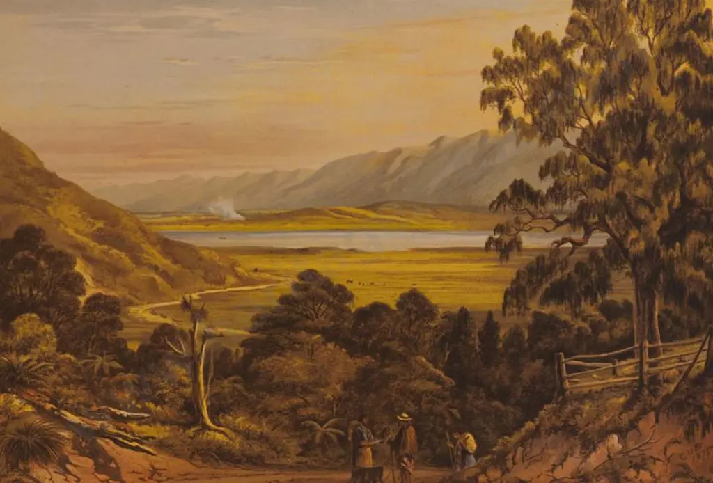 BARRAUD, Charles Decimus (1822-1897) - Pukawa Lake - New Zealand Graphic & Descriptive (1877) Image 1++
