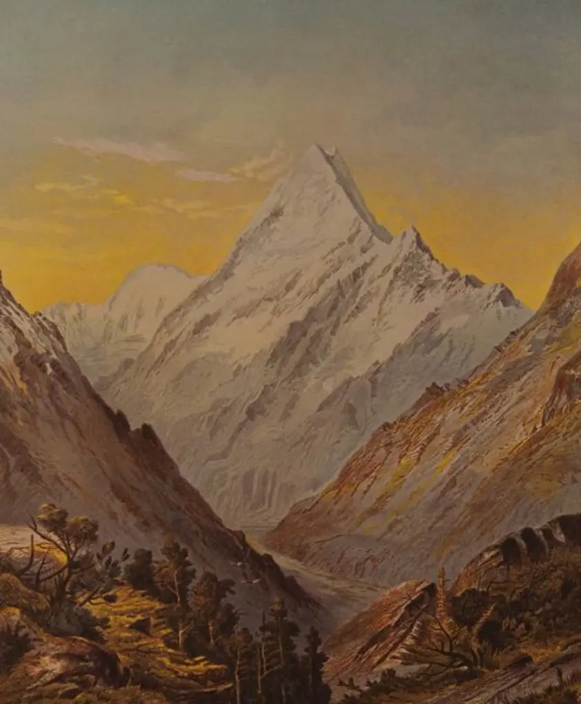 BARRAUD, Charles Decimus (1822-1897) - Mount Cook - New Zealand Graphic & Descriptive (1877) Image 1++