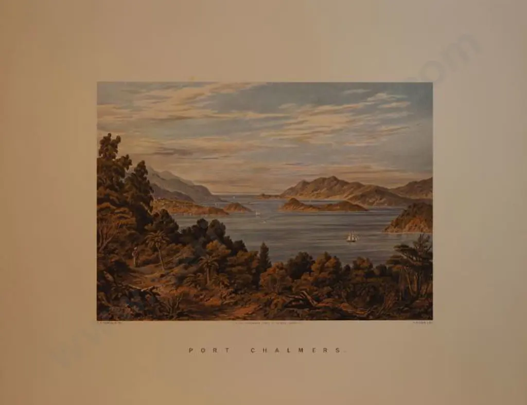 BARRAUD, Charles Decimus (1822-1897) - Port Chalmers - New Zealand Graphic & Descriptive (1877) Image 1++