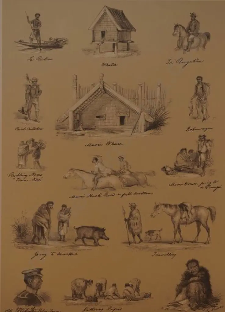 BARRAUD, Charles Decimus (1822-1897) - Scenes from Maori Life - New Zealand Graphic & Descriptive (1877) Image 1++