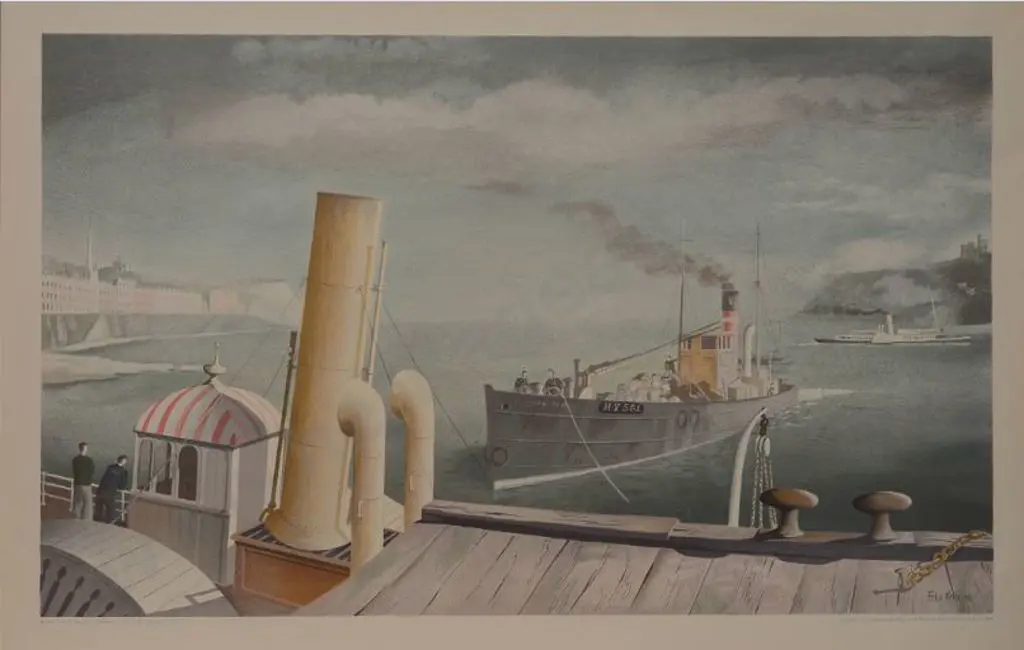 KELLY, Felix (1914-1994) - Drifter & Paddle Steamer Image 1++
