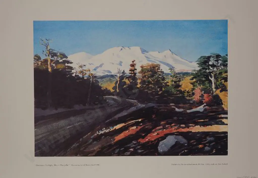 MacCORMICK, W.A. (Bill) (1942-) - Afternoon Sunlight, Mount Ruapehu Image 1++
