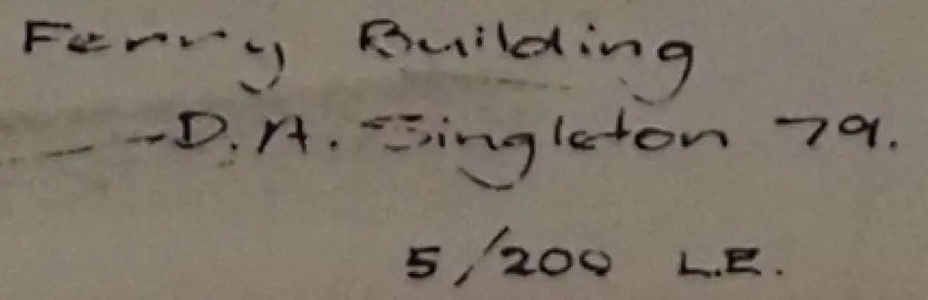 SINGLETON, D. A. - The Ferry Building, Auckland Image 1++