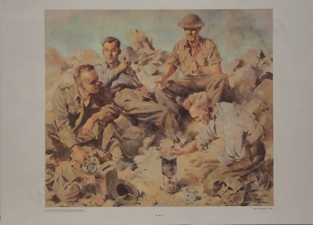 McINTYRE, Peter (1910-1995) - Kiwis (McIntyre war picture) Image 1++