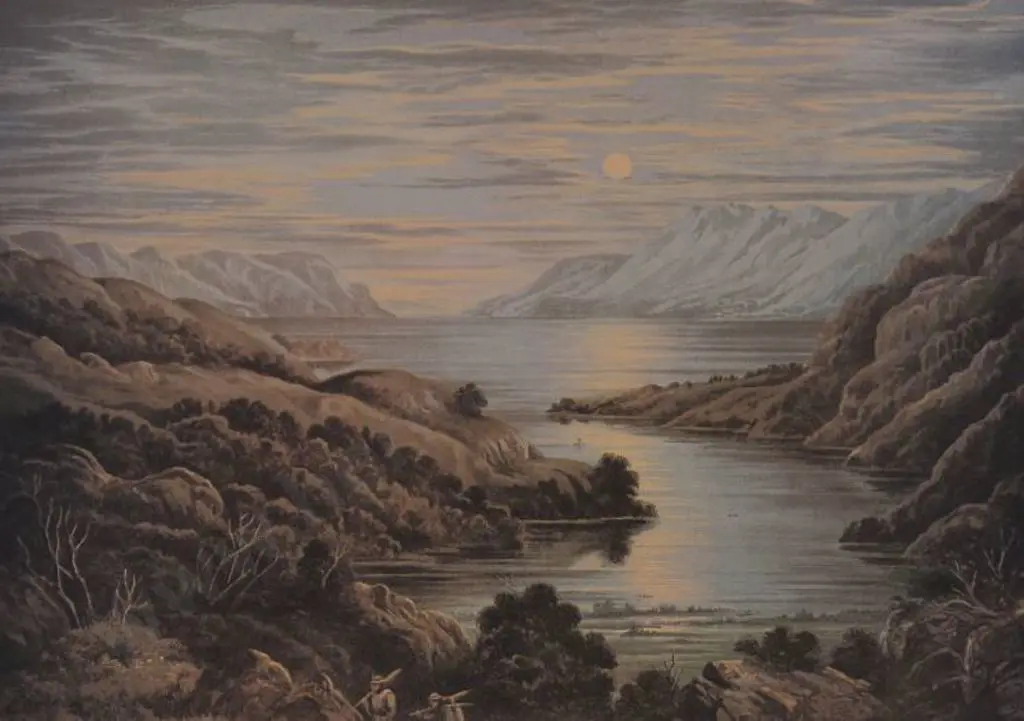 BARRAUD, Charles Decimus (1822-1897) - Tarawera Lake Image 1++