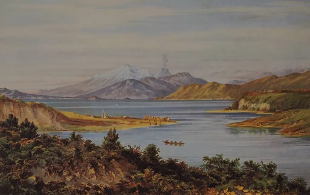 BARRAUD, Charles Decimus (1822-1897) - Lake Taupo Image 1++