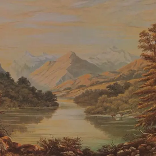 BARRAUD, Charles Decimus (1822-1897) - Lake Mavora (Otago)
