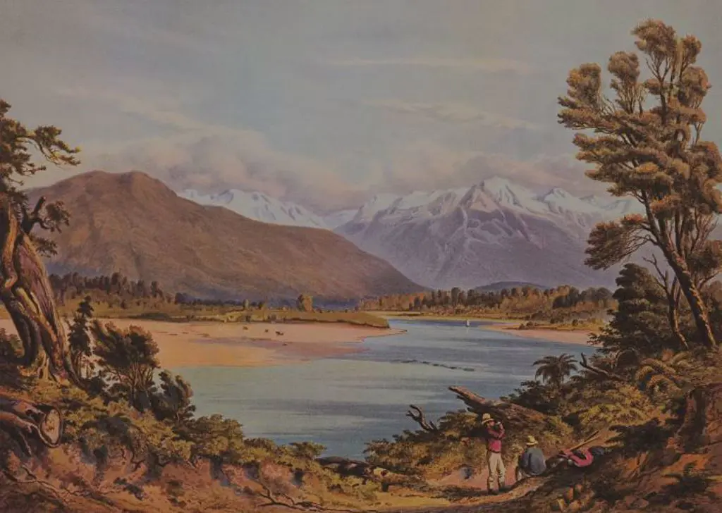 BARRAUD, Charles Decimus (1822-1897) - Hokitika River Image 1++