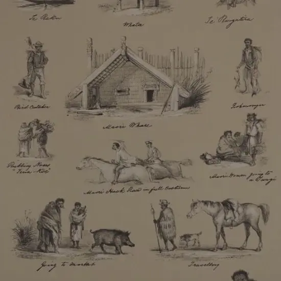 BARRAUD, Charles Decimus (1822-1897) - Maori Life - Series of Images