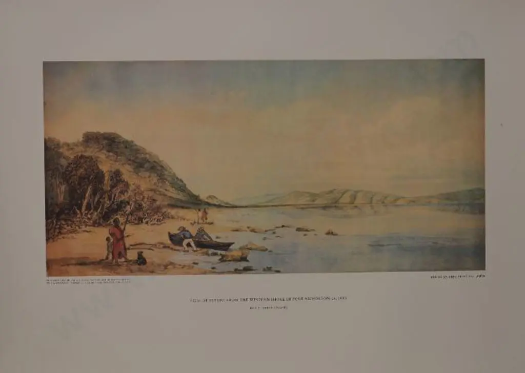 BREES, Samuel Charles (1810-1868) - View of Petoni from the Western Shore of Port Nicholsion c.1843 Image 1++