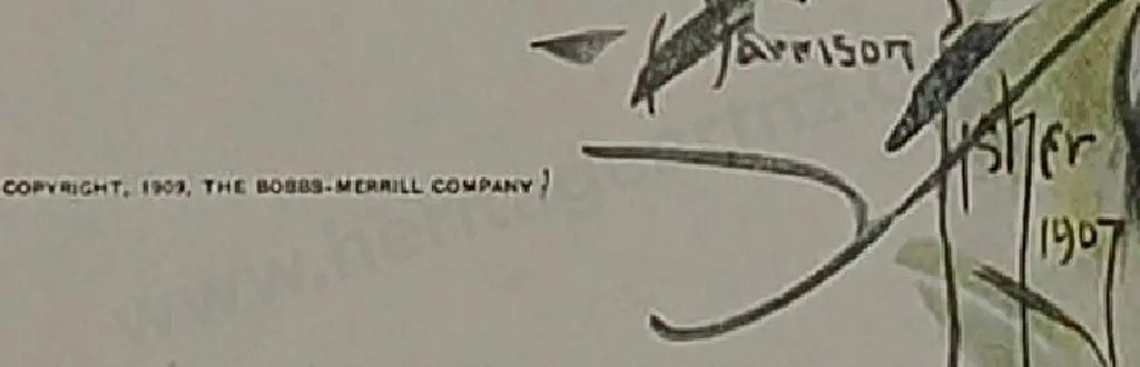 FISHER, Harrison (1877-1934) - Charming (Lady Wearing Edwardian Hat) Image 1++