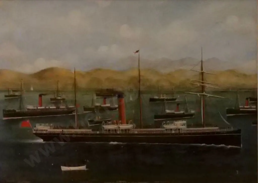 BARNES, Frank (1859-1941) - Leaving Wellington with the Second NZ Contingent, 1880 Image 1++