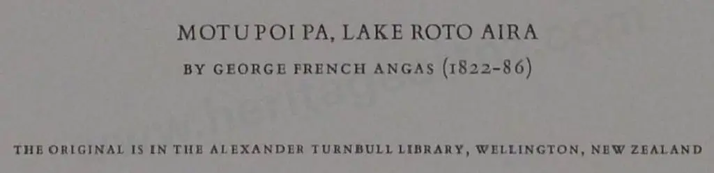 ANGAS, George French (1822-1886) - Motupoi Pa, Lake Roto Aira Image 1++