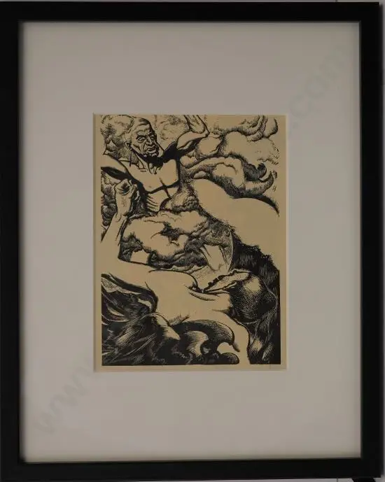 WOODS, George (1898-1963) - Illustration from 'Maori Myths & Legends' Image 1++