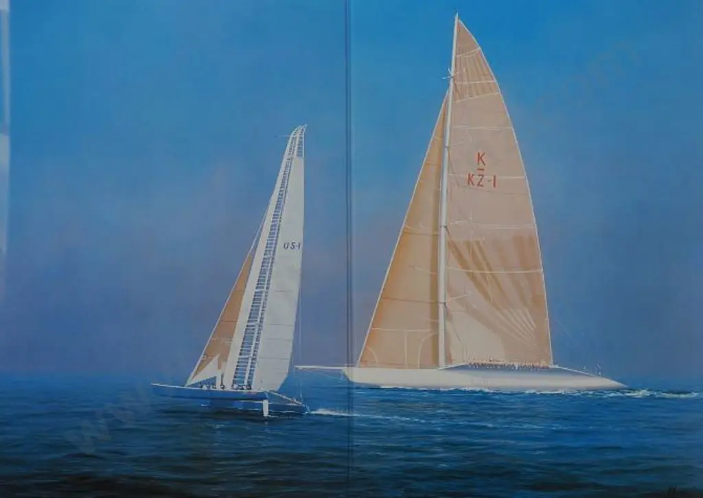 THOMPSON, Timothy (1951-) - Stars and Stripes Defeats New Zealand 1998 Image 1++