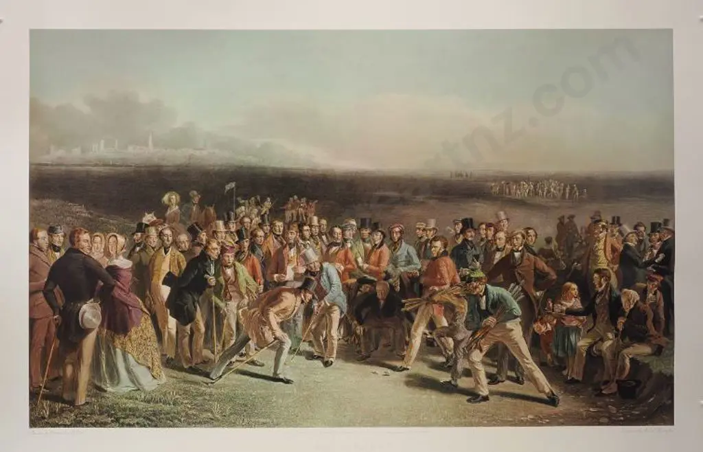 LEES, Charles, R.S.A. (1800-1880) - The Golfers - A Grand Match Played over St Andrew's Links in 1841 Image 1++