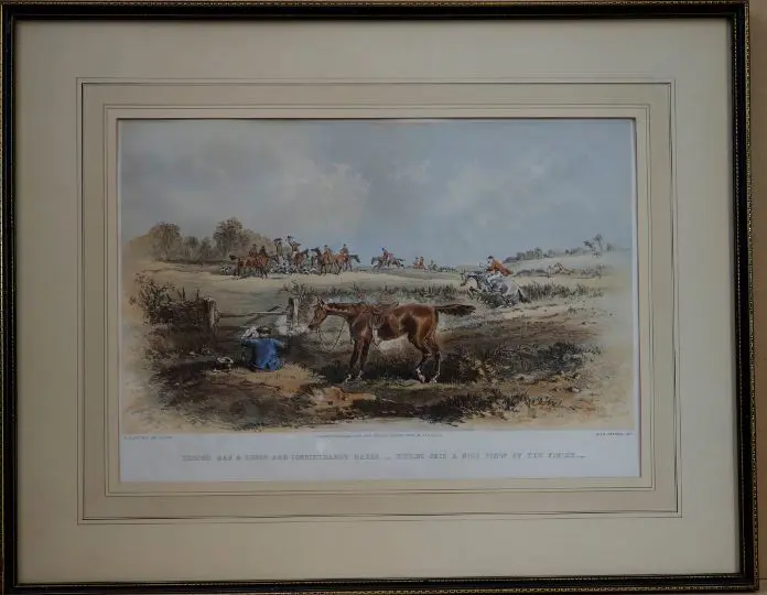 BROWNE, Hablot Knight (1815-1882) - Horse Racing - Pippins Gets a Nice View of the Finish (Racing) Image 1++