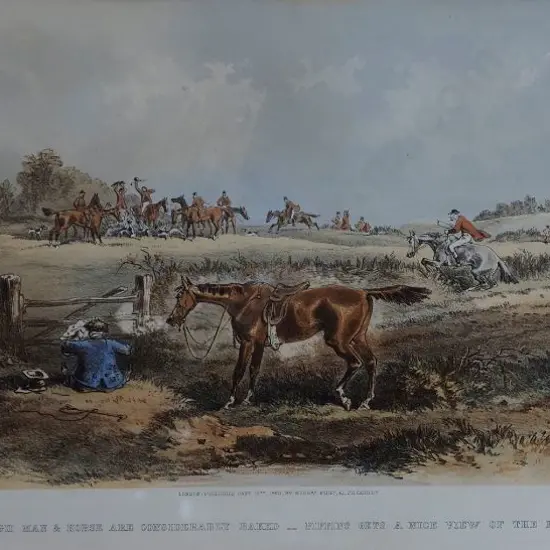 BROWNE, Hablot Knight (1815-1882) - Horse Racing - Pippins Gets a Nice View of the Finish (Racing)