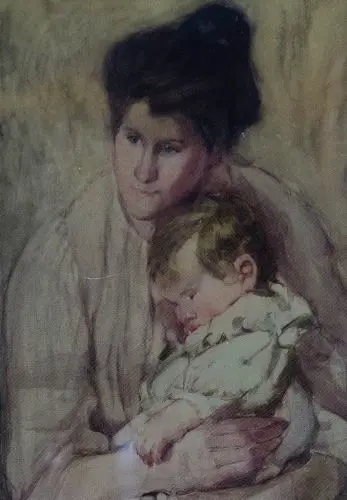 HODGKINS, Frances (1869-1947) - Mother and Child, 1906 Image 1++