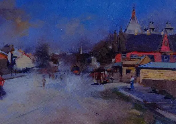 NERLI, Girolamo (1863-1926) - Dunedin Street Scene Image 1++