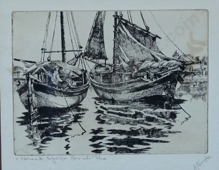 LOCKE, Walter Ronald (1883-1949) - Two Boats Image 1++