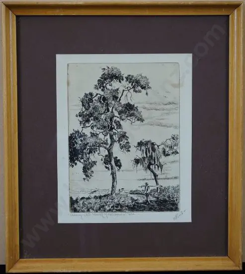 LOCKE, Walter Ronald (1883-1949) - Elm Tree Image 1++