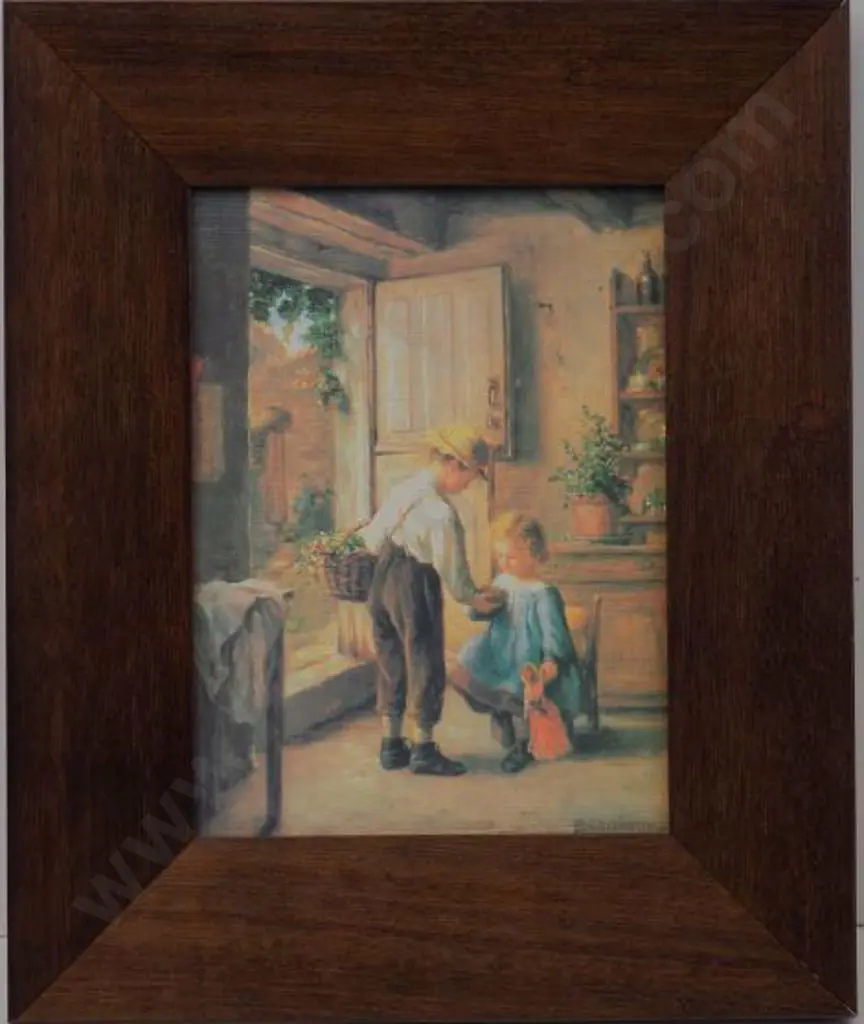 SAUVAGE, Phillipe Francois (19th Cent.) - Cosy Kitchen Scene Image 1++