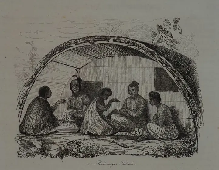 SAINSON, Louis de (1800-1874) - Personnages Taboues (Taboo Maori) Image 1++