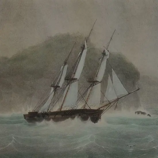 SAINSON, Louis de (1800-1874) - La Corvette Astrolable
