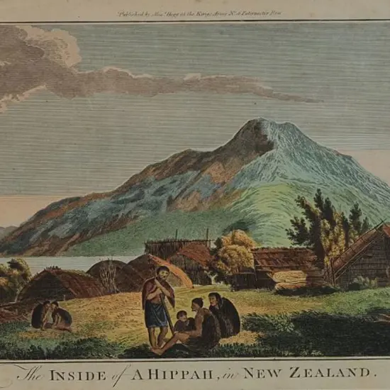 WEBBER, John (1751-1793) - Inside of a Hippah in New Zealand (Cook's Voyages) c. 1769