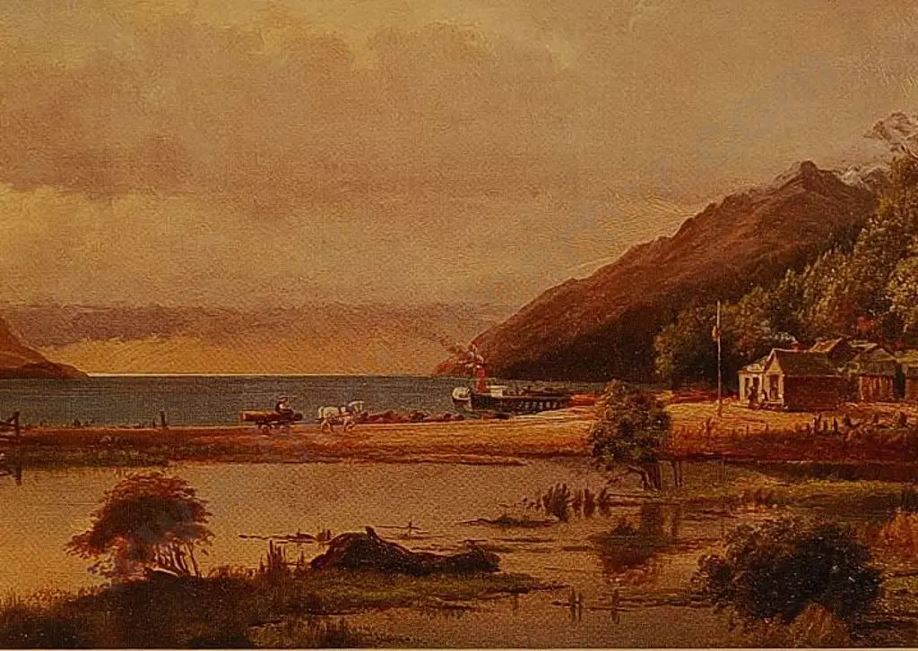 GIBB, John (1831-1909) - Kinloch, Head of Lake Wakatipu, 1882 Image 1++