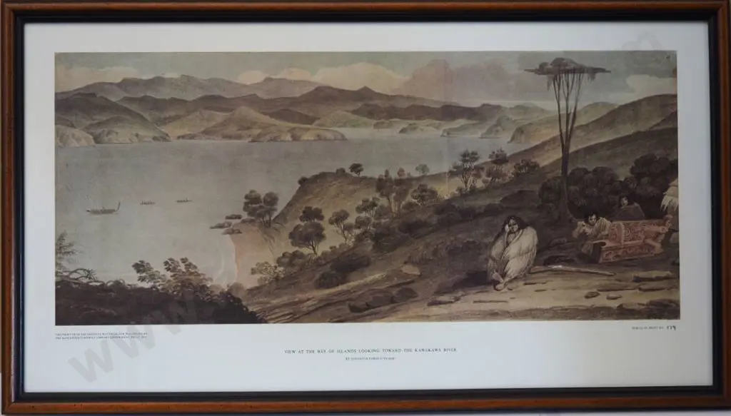 EARLE, Augustus (1793-1838) - View at the Bay of Islands Looking over the Kawakawa River Image 1++