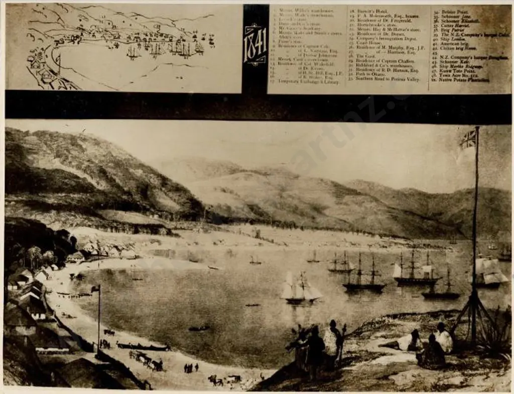 UNKNOWN - Wellington Harbour, c. 1841 Image 1++