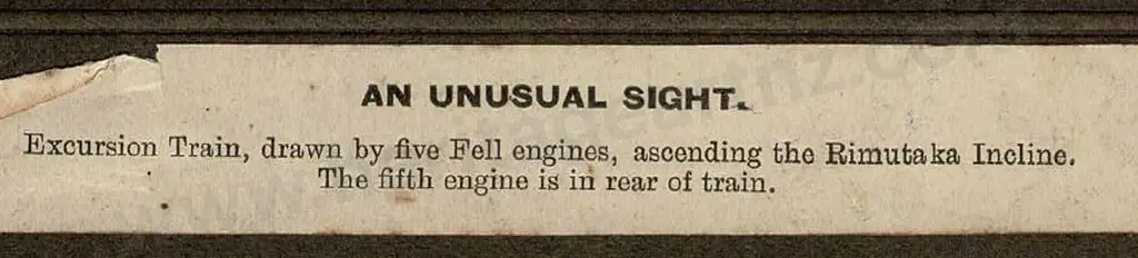 UNKNOWN - Rimutaka Incline - Excursion Train - drawn by five Fell Engines, - c.1950s Image 1++