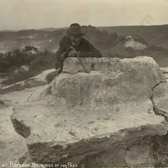 UNKNOWN - Brain-Pot at Rotorua. Memories of the Past - 16 Aug 1901
