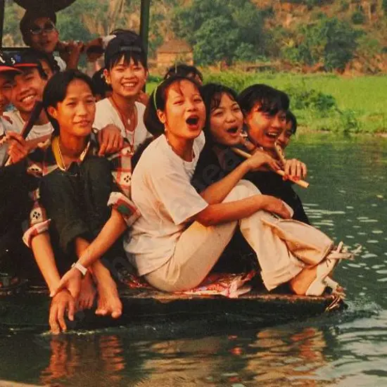UNKNOWN - Asian Children on River Raft