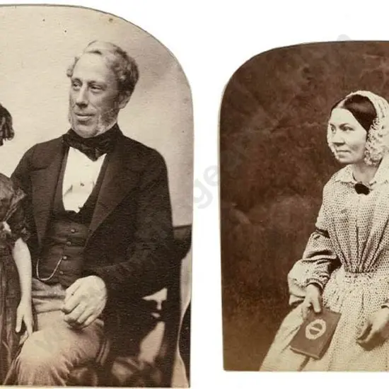 UNKNOWN - Studio Photos (2) Father & Daughter plus Lady