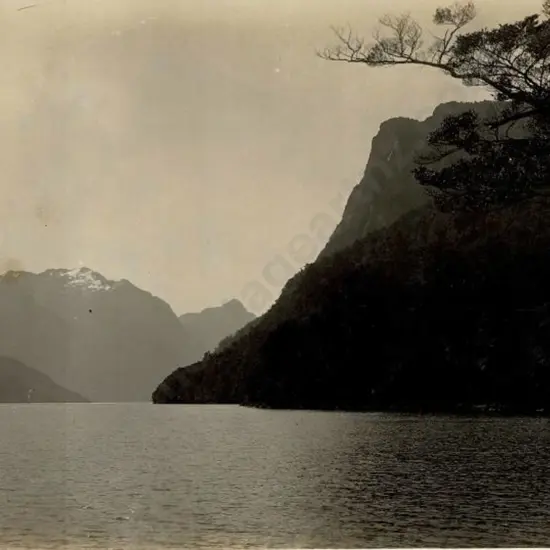 NZ GOVT PUBLICITY (Early 20th Cent.) - Entrance to Milford Sound, c.1910