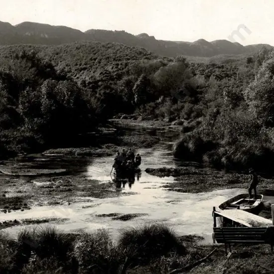 NZ GOVT PUBLICITY (Early 20th Cent.) - Landing at Hamurama Springs, Rotorua, c.1910