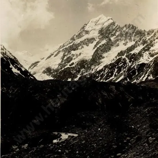 NZ GOVT PUBLICITY (Early 20th Cent.) - Mount Cook from Hooker Glacier, c.1910