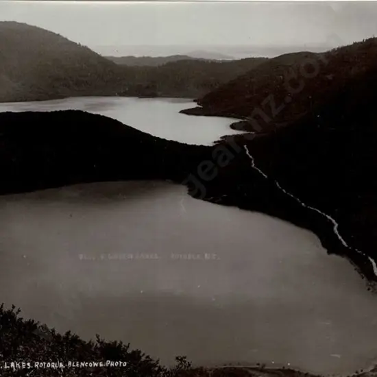 BLENCOWE, James Rasdell (1871-1945) - Blue, Green Lakes, Rotorua - Late 19th Century