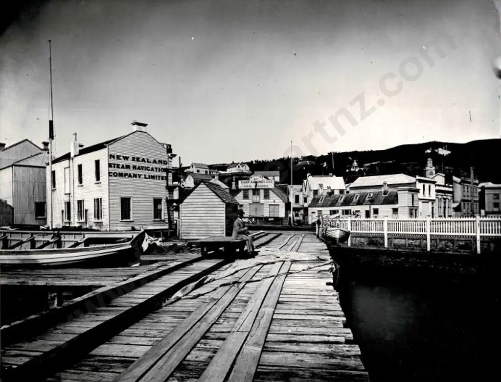 UNKNOWN - Wellington Wharf Jetty off Lambton Quay, c.1880 Image 1++