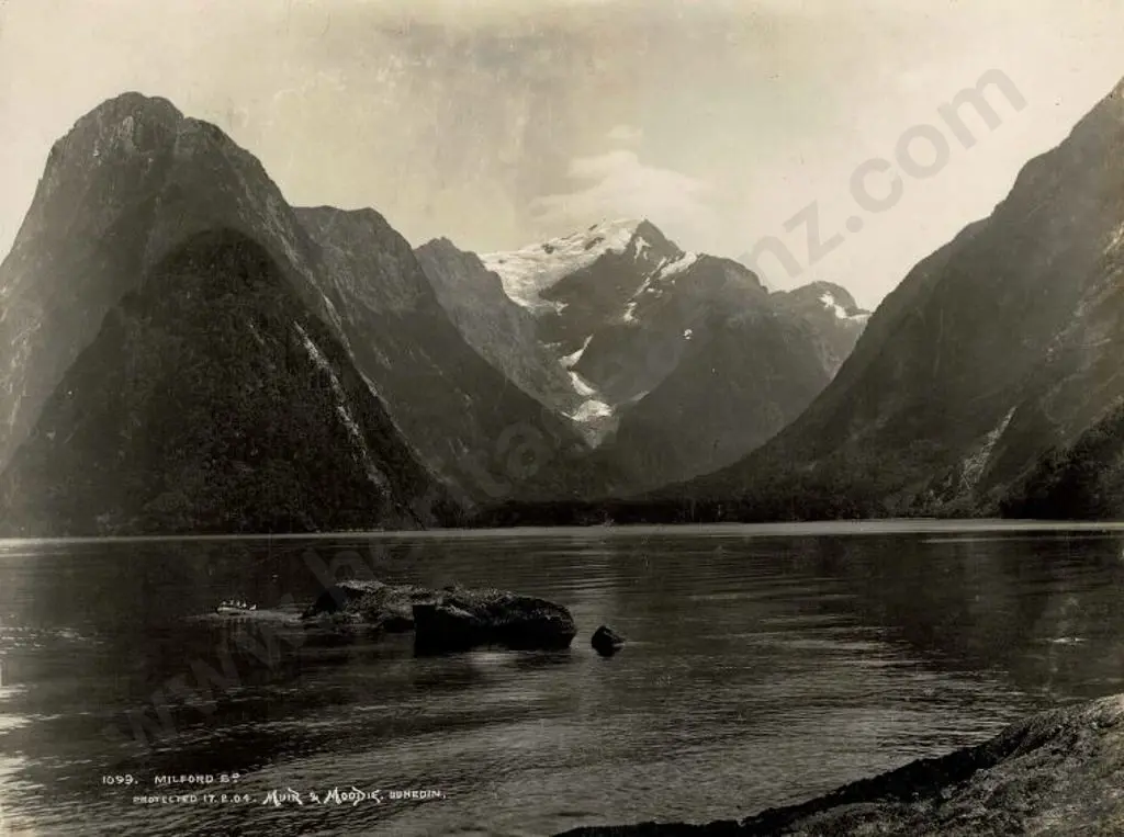 MUIR & MOODIE - Dunedin (1898-1916) - Milford Sound, 1904 Image 1++